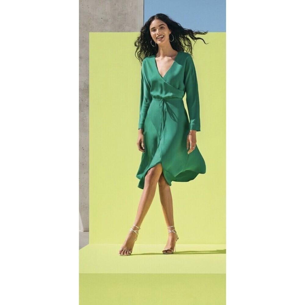 CUSHNIE for Target Gorgeous Emerald Green Flounce Dress Women’s
